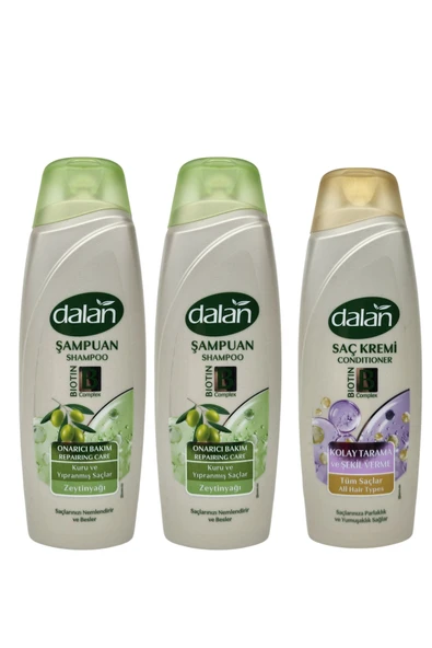 Dalan Şampuan Zeytinyağı 500ml x 2 Adet + Saç Kremi 500ml ürün görseli 1