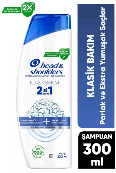 Head & Shoulders Klasik Bakım 2si1 Arada Şampuan 300 ml ürün görseli 1