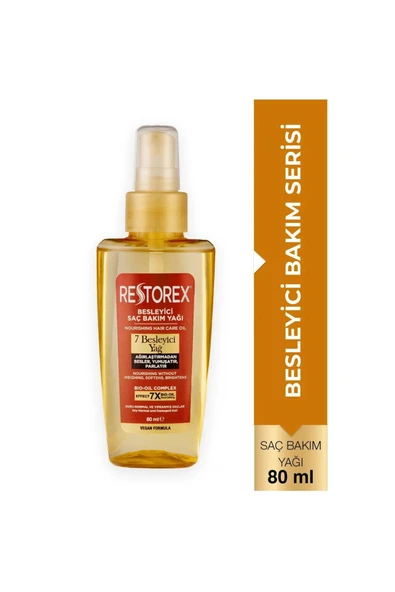Restorex 7 Besleyici Saç Bakım Yağı 80 ml ürün görseli 1