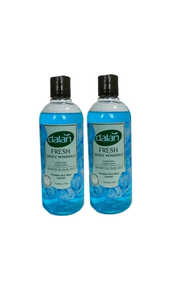 Dalan Fresh Doğal Çiçek Özleri Doğal Gliserin Duş Jeli Deniz Minerali Koku Tazeleyici Etki 2 Adet X 500ml ürün görseli 1