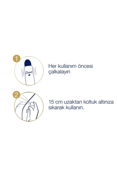 Dove Original Kadın Deodorant Sprey 150 ml - Resim 5