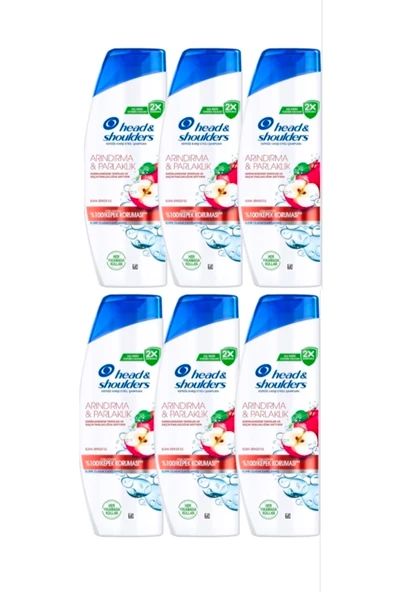 Head & Shoulders Arındırma&Parlaklık Kepeğe Karşı Etkili Şampuan 330 ML 6 Adet ürün görseli 1