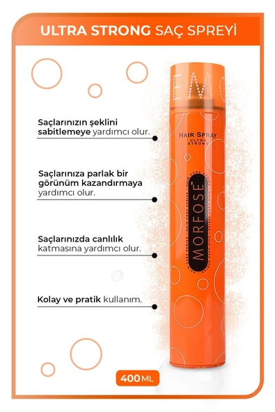 Morfose Ultra Strong Saç Spreyi 400 Ml - Resim 2
