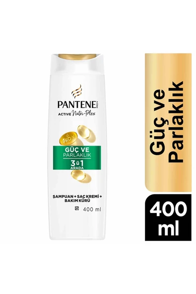 Pantene Güç Ve Parlaklık 3'Ü 1 Arada Şampuan 400Ml ürün görseli 1