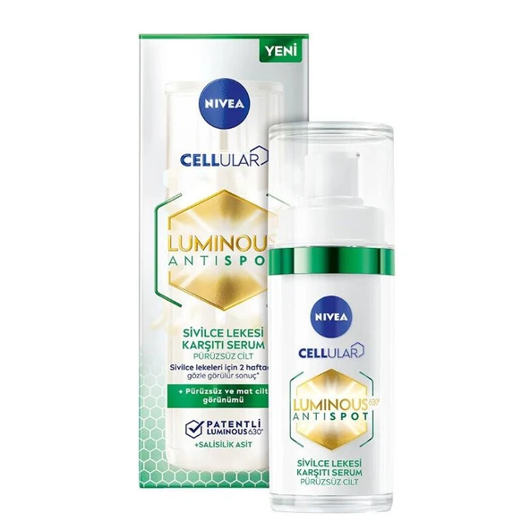 Nivea Luminous630 Karşıtı Serum Karma ve Yağlı Ciltler İçin Salisilik Asit ve Hyaluronik Asit 30 ml ürün görseli 1
