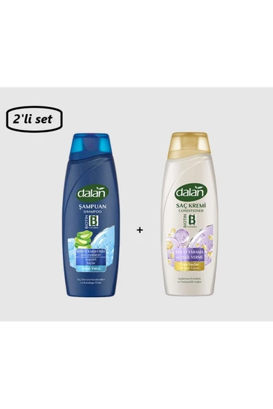 Dalan Aloe Vera'lı Şampuan 450 Ml + Dalan Kolay Tarama Saç Kremi 2'li Set ürün görseli 1