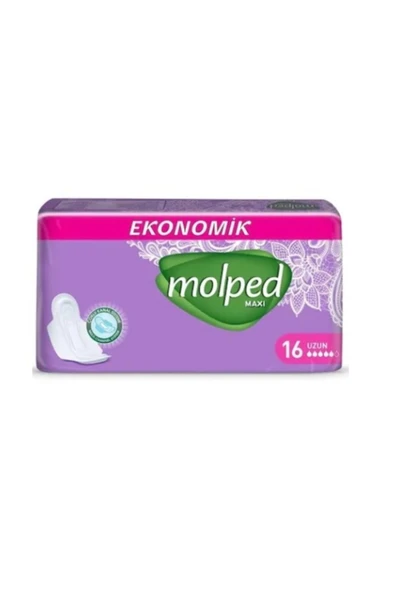 Molped Kanatlı Uzun Ekonomik Hijyenik Ped 16'lı ürün görseli 1