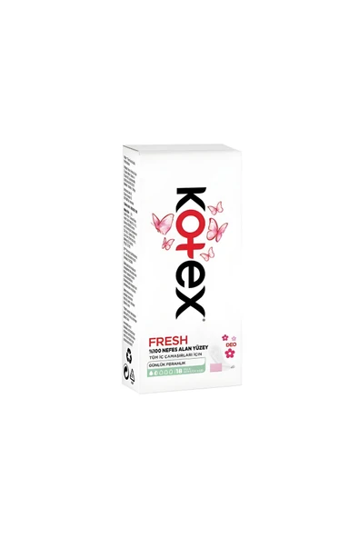 Kotex Ince Günlük Ped Parfümsüz 18'li ürün görseli 1