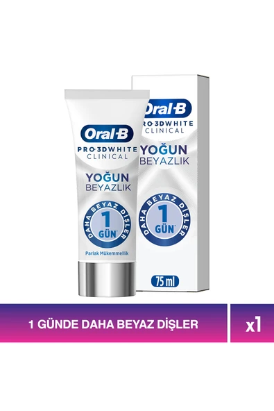 Oral-B Pro 3D White Clinical Yoğun Beyazlık Parlak Mükemmellik Diş Macunu 75 ml ürün görseli 1
