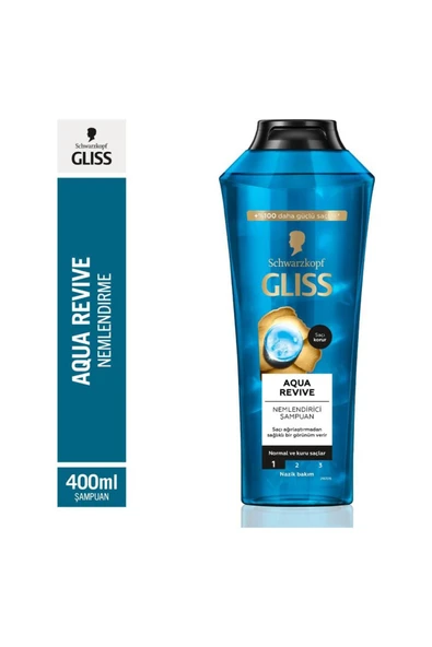 Gliss Aqua Revive Nemlendirici Şampuan Normal ve Kuru Saçlar 400 ml ürün görseli 1