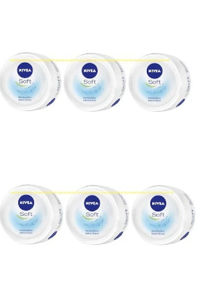 NIVEA Soft Nemlendirici Bakım Kremi 200 Ml X 6 Adet ürün görseli 1