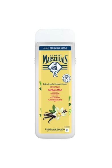 Le Petit Marseillais Duş Jeli 400 Ml Organic Vanilla Milk- ürün görseli 1