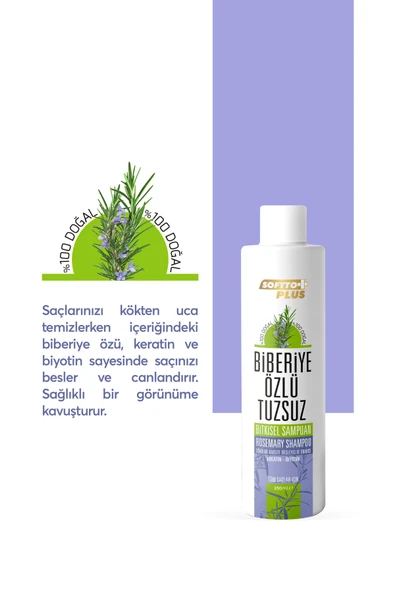 Softto Plus BİBERİYE ÖZLÜ TUZSUZ ŞAMPUAN - Resim 3