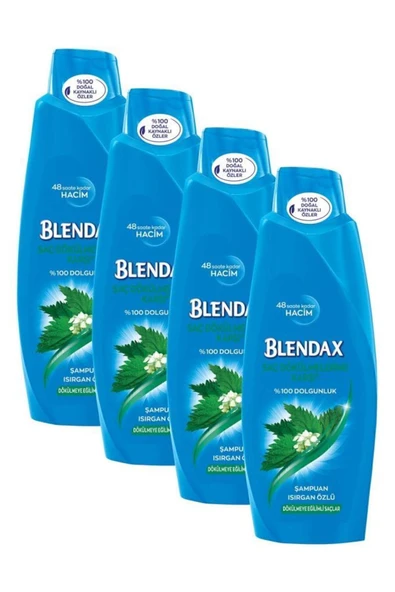 Blendax Isırgan Özlü 4x500 ml Saç Dökülmesine Karşı Güçlendirici ve Hacim Veren Şampuan set ürün görseli 1