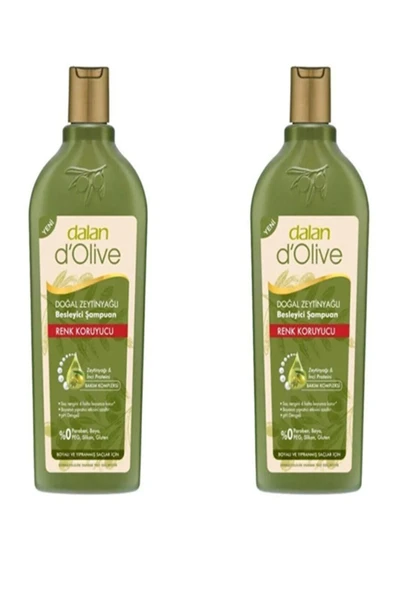 Dalan 2 Adet D’olive Zeytinyağlı Renk Koruyucu Şampuan 400 ml ürün görseli 1