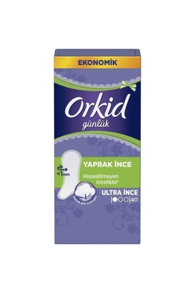 Orkid Günlük Ped Yaprak Ince 40 Lı Parfümsüz ürün görseli 1