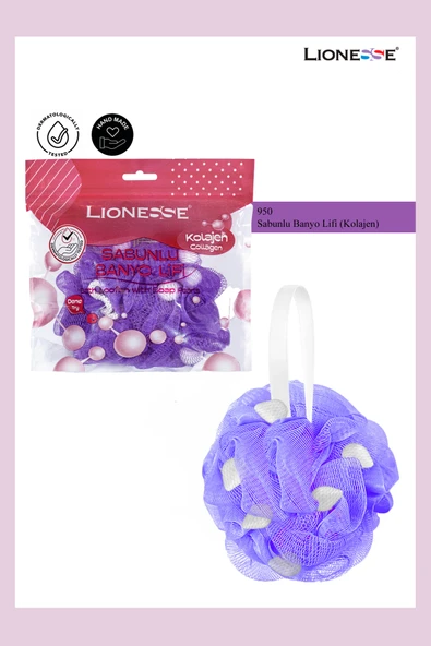 Lionesse Sabunlu Banyo Lifi 950 – Kolajen Etkili, Seyahat Boy, BPA Free, Yumuşak Doku ürün görseli 1