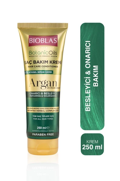 Bioblas Botanic Oils Argan Yağlı Saç Kremi 250 Ml Onarıcı Argan Saç Bakım Kremi ürün görseli 1