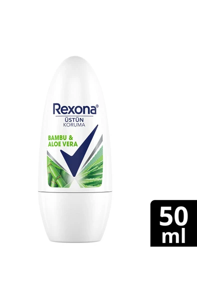 Rexona Üstün Koruma Kadın Roll On Deodorant Bambu & Aloe Vera 72 Saat Kesintisiz Koruma 50 ml ürün görseli 1