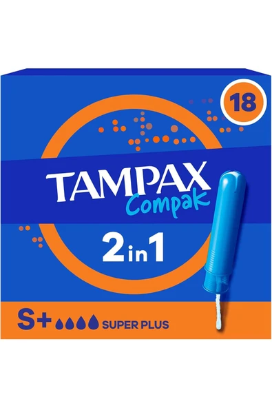 TAMPAX Tampon Compak Super Plus, 18 Adet ürün görseli 1