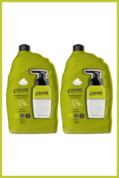 Cleyn Zeytinyağlı Köpük Sabun 2 Litre x 2 Adet ürün görseli 1