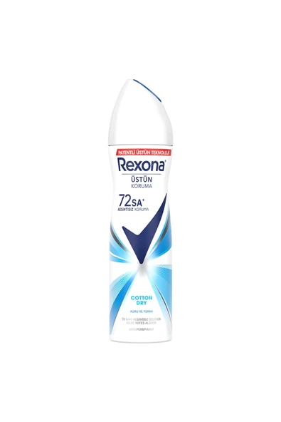 Rexona Kadın Sprey Deodorant Cotton Dry 72 Saat Kesintisiz Koruma 150ml ürün görseli 1
