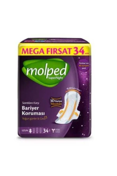 Molped SüperNight Uzun Ped Mega 34 Adet ürün görseli 1