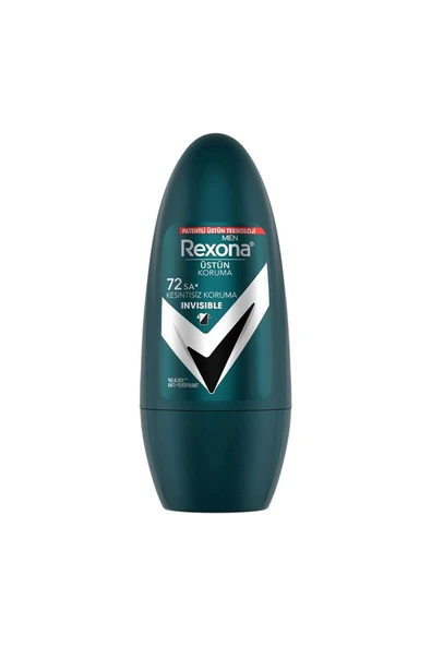 Rexona Men Invisible Black & White Roll-On Ekek Deodorant 50ML - Resim 2