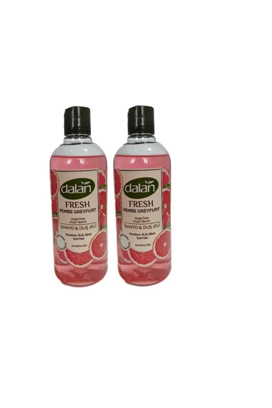 Dalan Fresh Doğal Çiçek Özleri Doğal Gliserin Duş Jeli Pembe Greyfurt Koku Arındırıcı Etki 2 Adet X 500ml ürün görseli 1