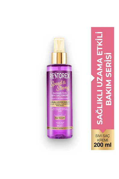 Restorex Speed Strong Işıltılı Bakım Sıvı Saç Kremi 200 Ml - Sarmaşık Özlü, Sağlıklı Uzama, Dökülme Karşıtı ürün görseli 1