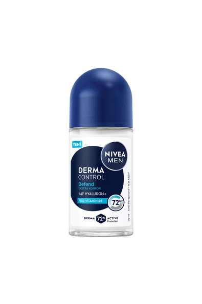 NIVEA MEN Erkek Roll-on Deodorant Derma Control Defend Tahriş Karşıtı 50 Ml ürün görseli 1