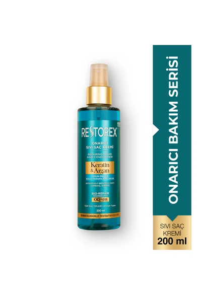 Restorex Keratin & Argan Onarıcı Sıvı Saç Bakım Kremi 200 Ml ürün görseli 1