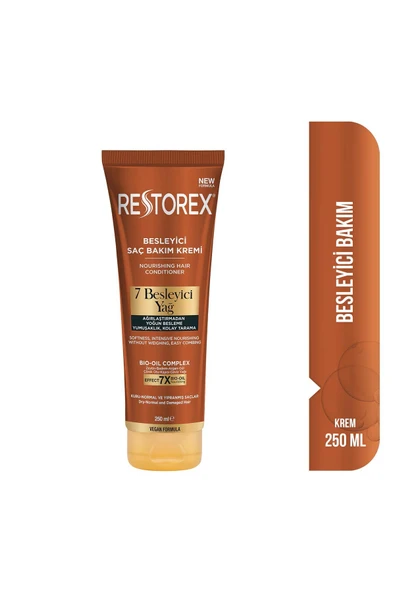Restorex Besleyici Bakım Saç Kremi 250 Ml - 7 Besleyici Yağ Göz Alıcı Parlaklık İpeksi Yumuşaklık ürün görseli 1