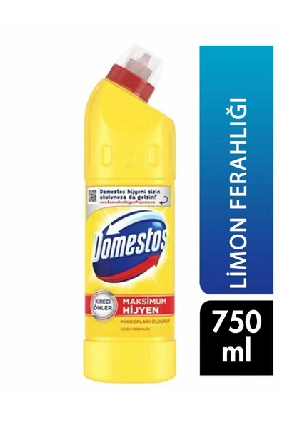 Domestos Marka: Çamaşır Suyu 750 Ml Limon Ferahlığı 8690637895180 Kategori: Çamaşır Deterjanı ürün görseli 1