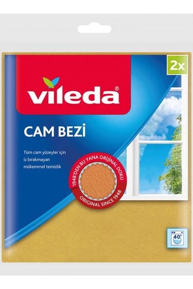 Vileda 2 Li Mikrofiberli Cam Bezi ürün görseli 1