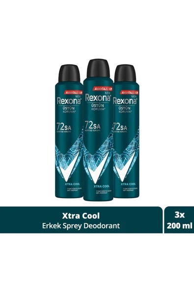 Rexona Men Deodorant Adventure Xtra Cool 150 ml X3 ürün görseli 1