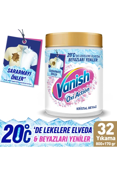 Vanish Oxi Action Kristal Beyaz Deterjan Güçlendirici ve Leke Çıkarıcı Toz 970 Gr ürün görseli 1