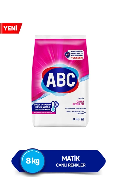 ABC Matik Canlı Renkler 8 Kg ürün görseli 1