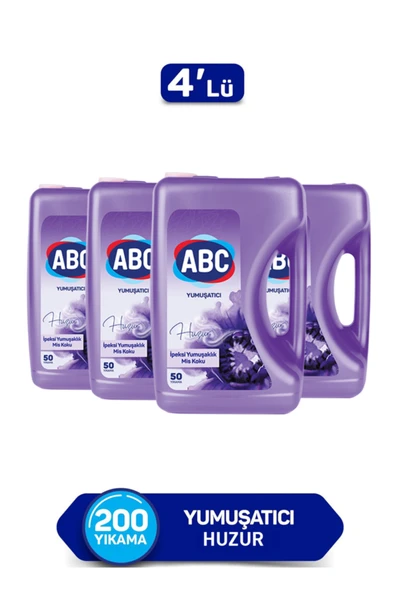 ABC Sıvı Çamaşır Yumuşatıcı Huzur 5 Litre X 4 Adet ürün görseli 1