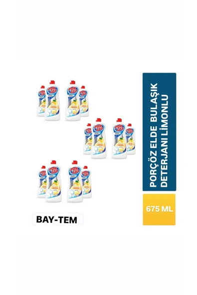 Porçöz ( 12 adet ) Porçöz Bulasik Elde Yikama Deterjani Limon 675 ml ürün görseli 1
