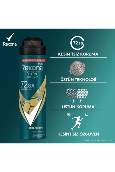 Rexona Men Deodorant Champions 150 ML - 6'lı - Resim 4