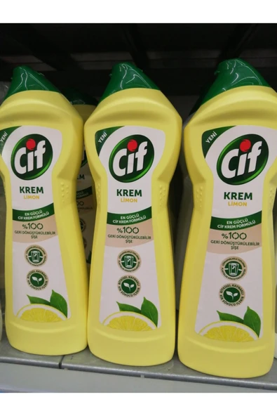 Cif Krem Temizleyici 750 Ml Güç Ve Işıltı Limon Kokulu 8690637069840 ürün görseli 1