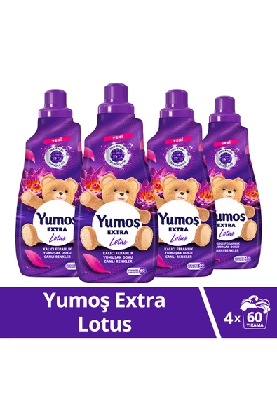 Yumoş Yumoş Extra Çamaşır Yumuşatıcı Lotus ml 1440 ml 60 Yıkama x4 ürün görseli 1