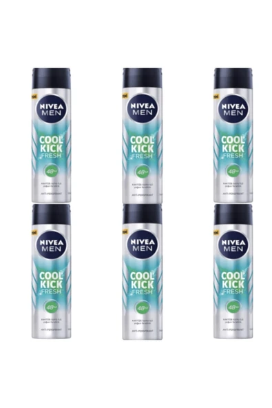 NIVEA Men Cool Kick Fresh Erkek Deodorant Sprey 150 ml x 6 ürün görseli 1