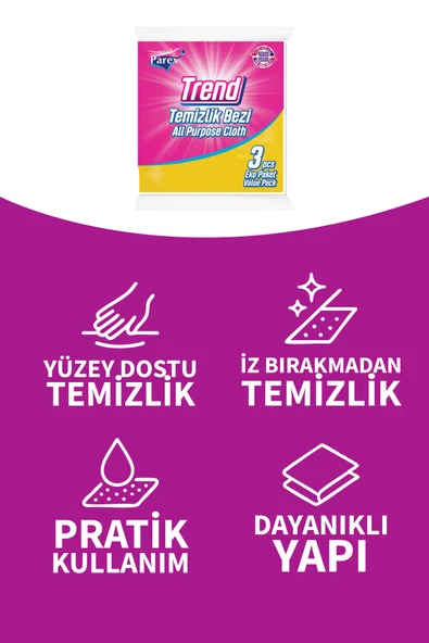 Parex Trend Temizlik Bezi 3 Lü - Resim 2