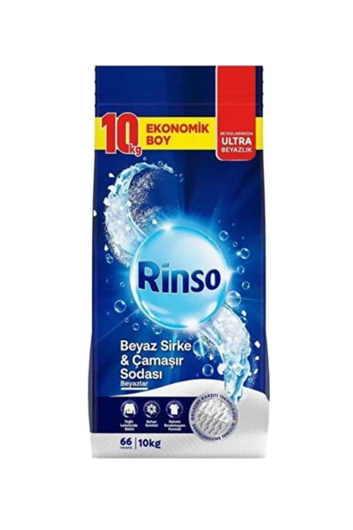 Rinso Beyaz Sirke ve Çamaşır Sodası Beyazlar Için Toz Deterjan 10 kg ürün görseli 1
