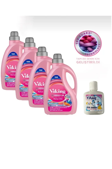 Viking Technopower 4 Adet Rahat Ütü 2.7 Litre Çamaşır Deterjanı Sıvı Cep Sabunu ürün görseli 1