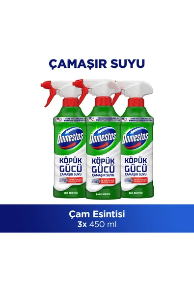 Domestos Köpük Gücü Köpük Çamaşır Suyu Çam Ferahlığı 450 ml X3 ürün görseli 1