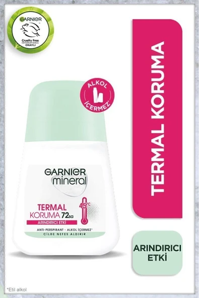 Garnier Mineral Termal Koruma Kadın Roll-On Deodorant 50ml ürün görseli 1