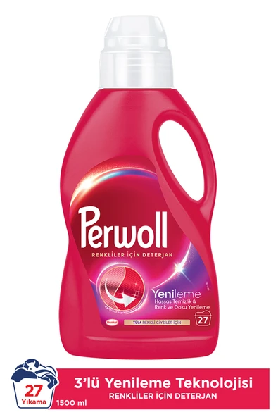 Perwoll Renkliler Hassas Bakım Sıvı Çamaşır Deterjanı  1485 ml (27 Yıkama) ürün görseli 1